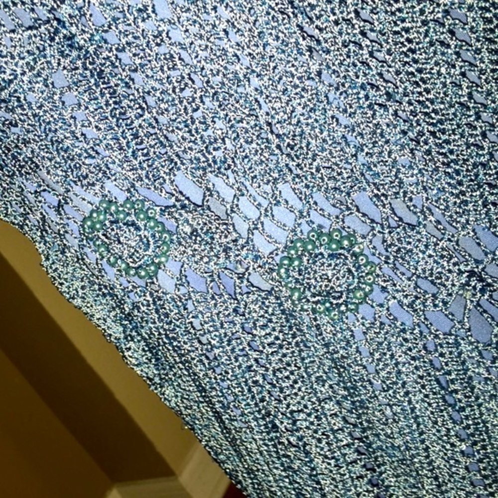 NWT- Blue Knit Maxi Dress - Picture 4 of 4